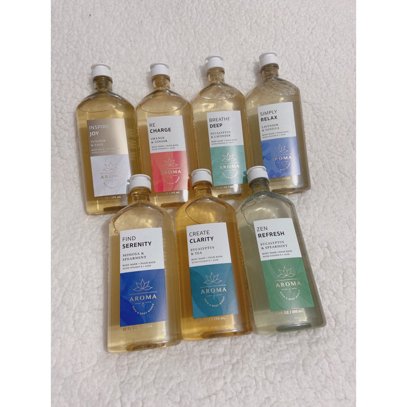 {Bill Mỹ} Aromatherapy with natural essential oils Sữa tắm Bath & Body Works body wash foam bath 295ml
