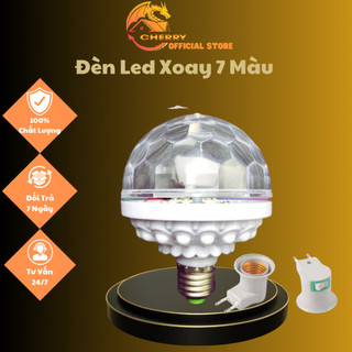 Đèn Led Xoay 7 Màu Vũ Trường Nháy Chớp Theo Nhạc Bay Phòng Sân Khấu Hiệu Ứng 360 Độ Kèm Đui Cắm (Cherry Store)