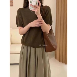 𝗟𝗔 𝗖𝗛𝗔𝗥𝗠𝗘́ |Áo mongtoghi cộc trơn 3046