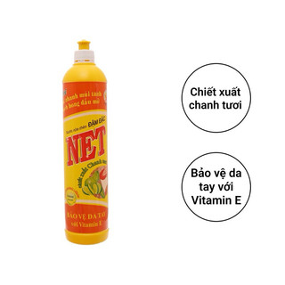 Nước rửa chén đậm đặc Net hương chanh chai 800g