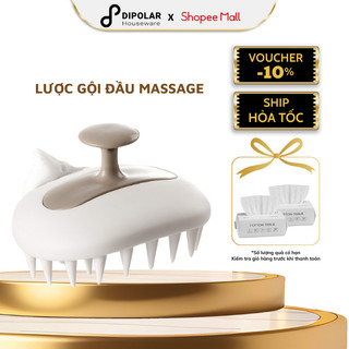 Lược Gội Đầu Massage Silicone DIPOLAR Làm Sạch Da Đầu Giảm Gàu Ngăn Rụng Tóc 2 Trong 1 - DLGD01