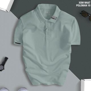 Áo Thun Polo Nam Basic POLOMAN 10 Phiên Bản Mới, Chất CVC Cao Cấp Thoáng Khí Chuẩn Form