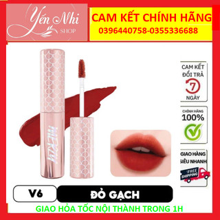 Son kem lỳ merzy v6 vỏ hồng lá đỏ gạch