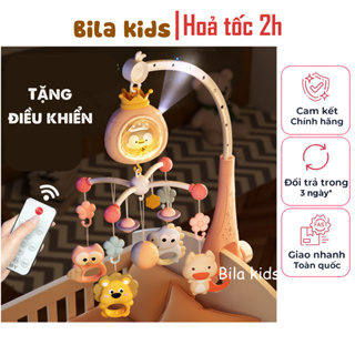 Đồ chơi treo nôi cũi cho bé sơ sinh kèm gặm nướu BILA KIDS TẶNG ĐIỀU KHỂN