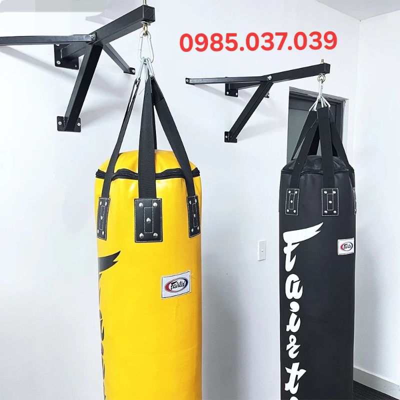COMBO Khung treo bao cát gắn tường cao cấp + vỏ bao cát 0.6m_1.8m