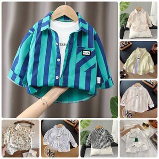 áo sơ mi bé trai áo dài tay ST27 Size 80-120 6-23 kg thời trang trẻ em hàng quảng châu