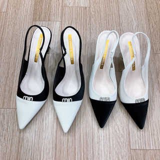 Giày quai hậu nữ -Giày Slingback phủ bóng nano cao cấp gót cao 8p