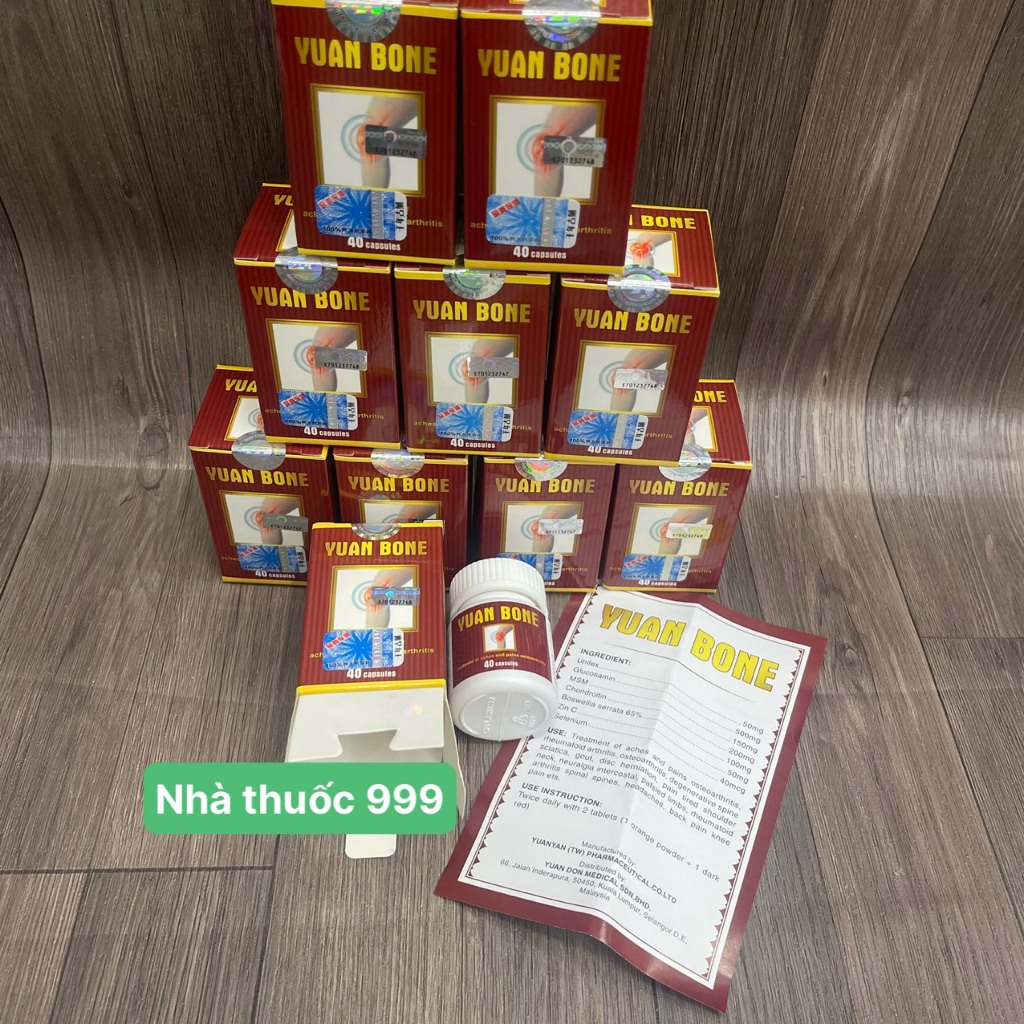 Viên uống xương khớp Yuan Bone ( hộp 40 viên) Hàng 3 Tem