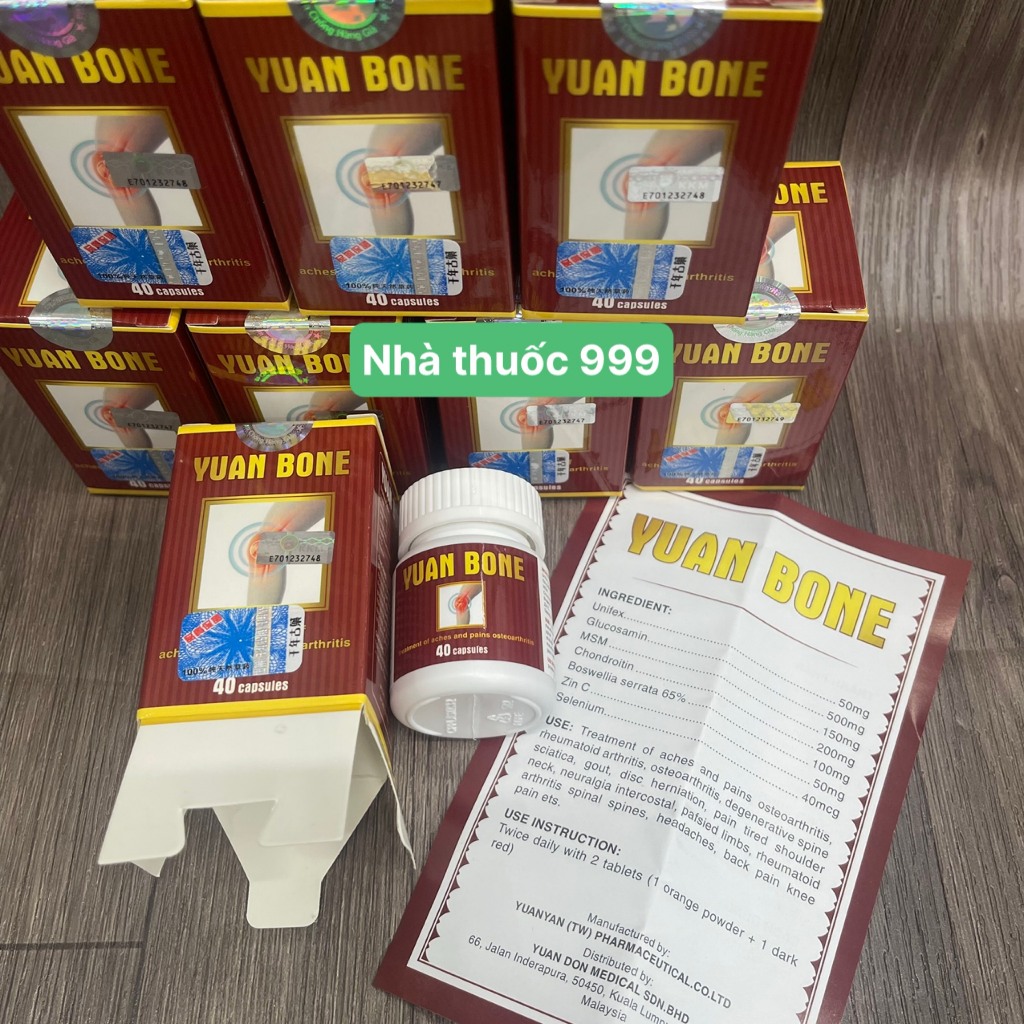 Viên uống xương khớp Yuan Bone ( hộp 40 viên) Hàng 3 Tem
