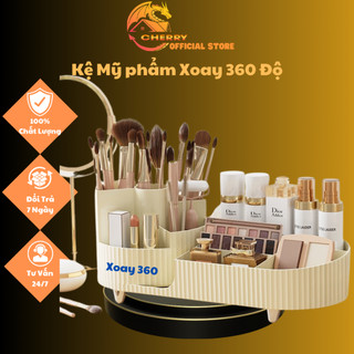 Kệ Xoay 360 Độ Đựng Mĩ Phẩm Mẫu Mới, Đồ Trang Điểm Để Bàn Xoay Sang Trọng Cao Cấp - Mẫu Mới 2024 Cực Đẹp(Cherry Store)