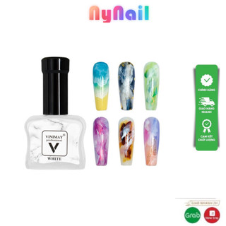 Cồn loang trắng, đen Vinimay chính hãng - loang cồn trang trí móng tay nghệ thuật 15ml (lẻ 1 chai)