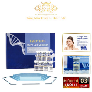 Tế bào gốc ronas phục hồi, cấp ẩm, căng bóng, mờ thâm, trắng sáng da hộp 10 lọ | tế bào gốc ronas chính hãng.