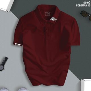  Áo Thun Polo Nam Basic POLOMAN 10 Phiên Bản Mới Chất CVC Cao Cấp Thoáng Khí Chuẩn Form 