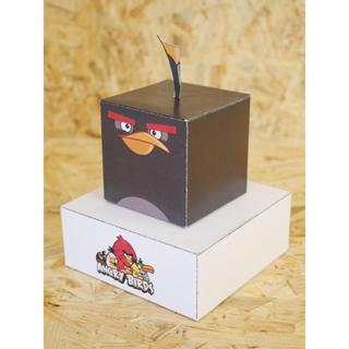Mô hình giấy 3d nhân vật - chim đen / game angry birds