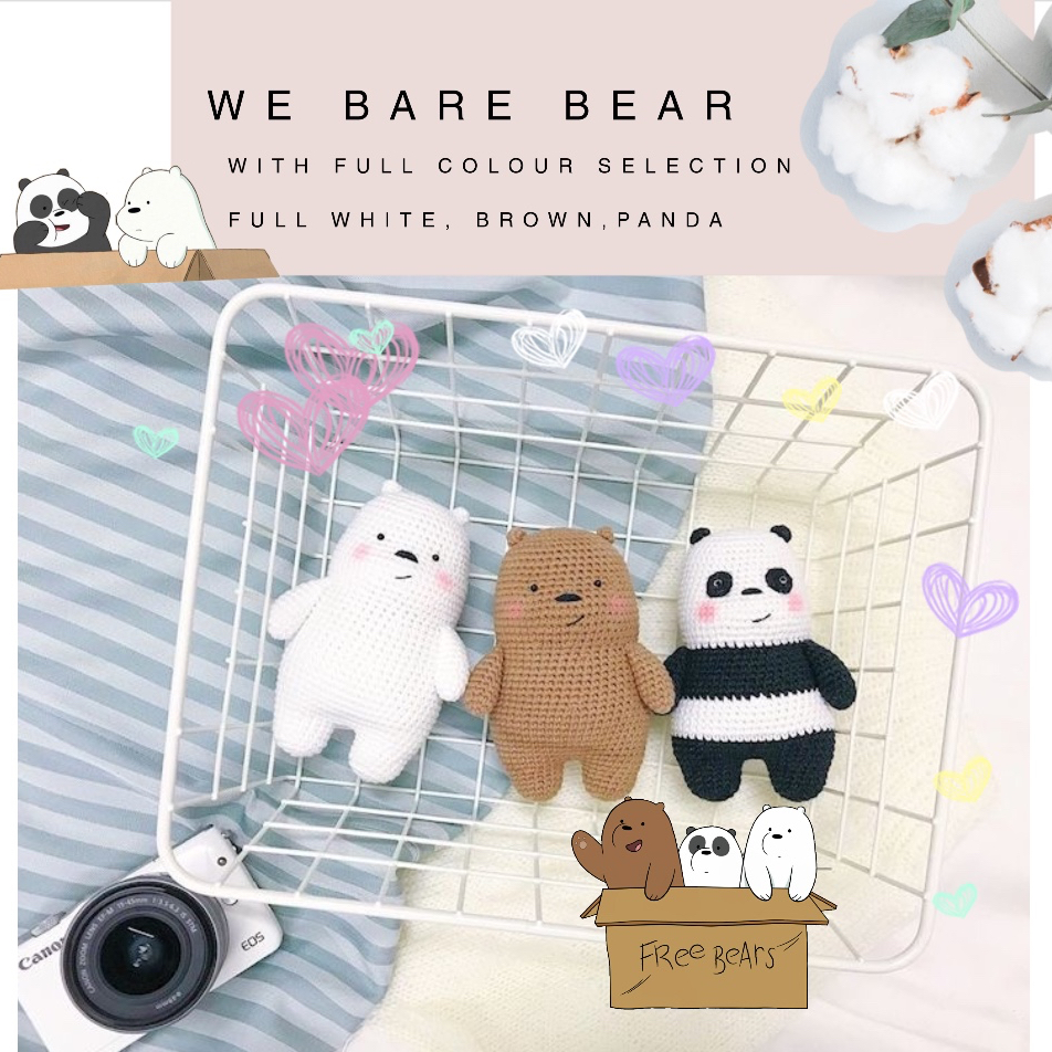 ORDER Gấu Ice bear we bare bear len handmade
