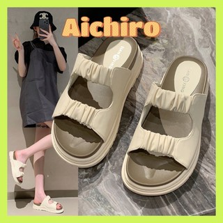Dép nữ đế 2 lớp 4cm quai da bèo nhún Trendy siêu hot,Dép bánh mì quai nhún dễ mix đồ G195