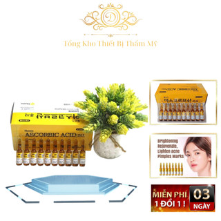 1 hộp vitamin c hàn quốc - hộp 5 vỉ - mỗi vỉ 10 ống chính hãng | vitamin c hàn vỉ 10 ống dùng trong spa cá nhân.