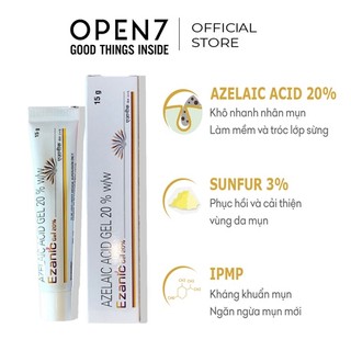 Kem giảm mụn, ngừa thâm Ezanic và Gel Ezanic 20% Chính Hãng dung tích 15gram