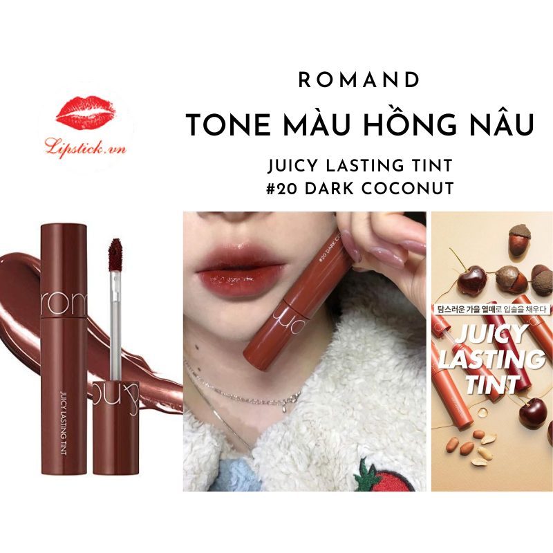 Son Tint Bóng ROMAND JUICY LASTING TINT Màu #20