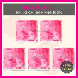 Combo 10 cuộn - giấy lau bếp bless you, khăn lau bếp đa năng 2 lớp / 170 tờ - hàng chính hãng