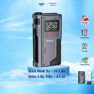 Máy Bơm Hơi Lốp Xe Ô Tô Kiêm Kích Bình Di Động 4 Trong 1 Không Dây MIENDONG & LUXURY