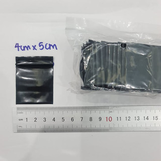 100 chiếc túi zip màu đen size 4cm x 5cm loại dầy