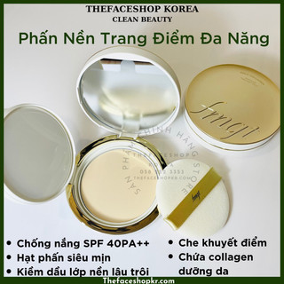 Phấn Nền Che Khuyết Điểm cao cấp dạng nén 2 trong 1 The Face Shop fmgt Gold Collagen Ampoule Two Way Pact SPF40+PA++