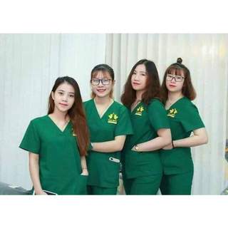 Bộ Scrubs Bác Sĩ, quần áo phòng mổ, đồng phục phẫu thuật, đồng phục spa vải cotton lạnh - Hanuny spa