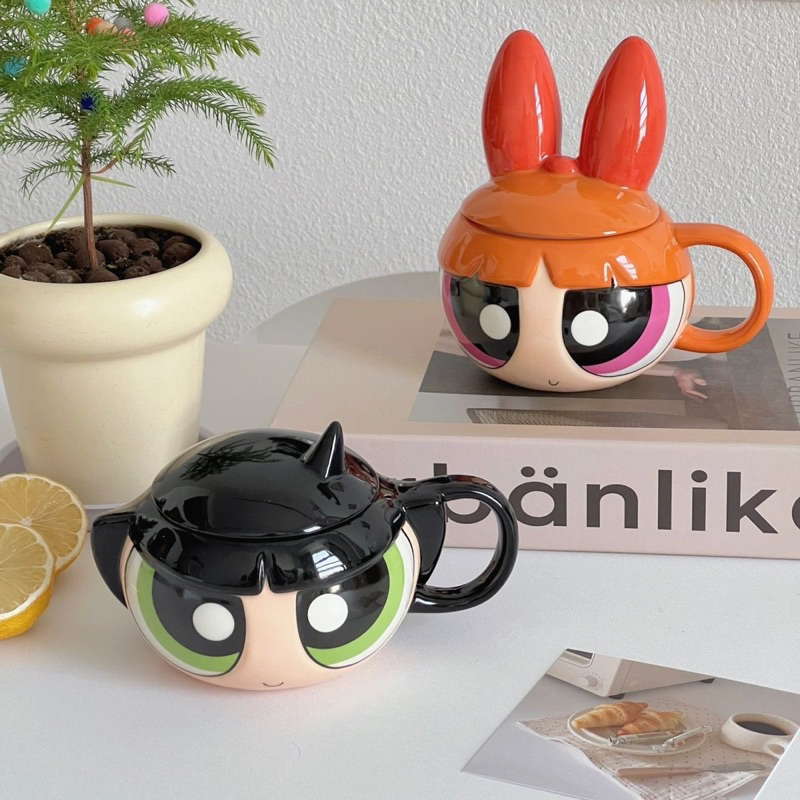 (order) Cốc uống nước gốm sứ The Powerpuff Girl