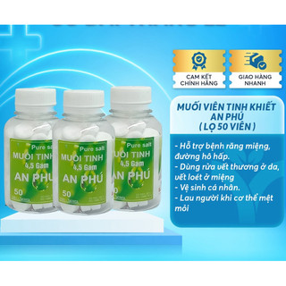 Muối tinh Nacl pha nước muối sinh lý (lọ 50 viên)