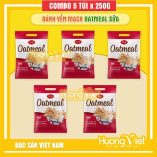  COMBO 5 túi bánh richy yến mạch Bánh oatmeal vị sữa bánh kẹo tết đãi khách 