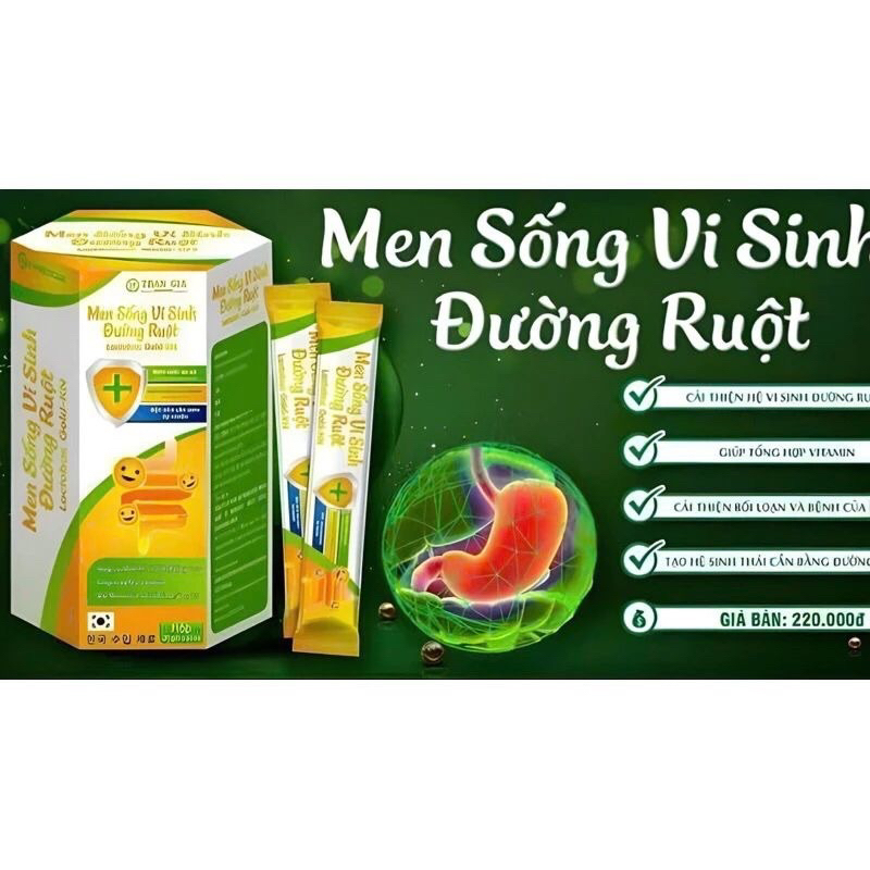 Men vi sinh đường ruột ( mua 1 tặng 1 chai siro ho mật ong tỏi đen)