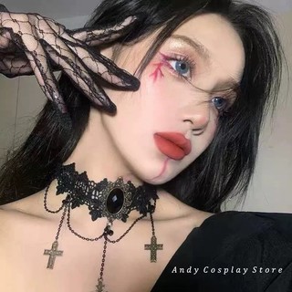 [CÓ SẴN] Vòng cổ choker ren thánh giá đen