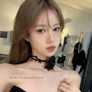 [CÓ SẴN] Vòng cổ choker hoa đen gai