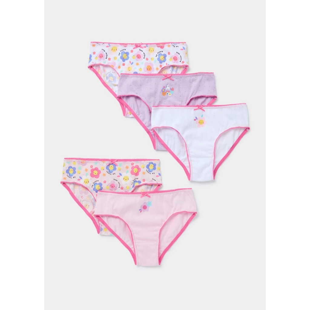 Set 5 quần chip rainbow unicorn size 10-11y, 12-13y Matalan_authentic UK