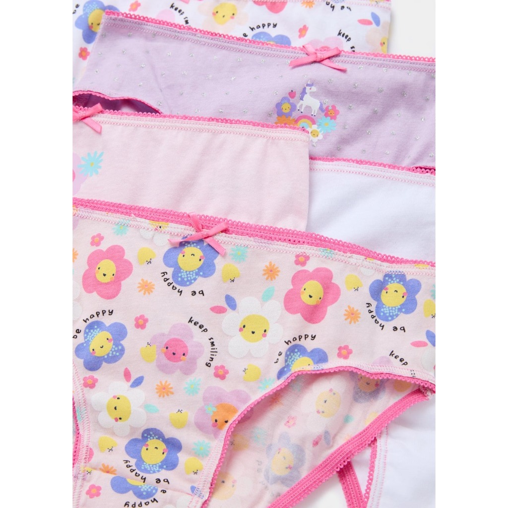 Set 5 quần chip rainbow unicorn size 10-11y, 12-13y Matalan_authentic UK