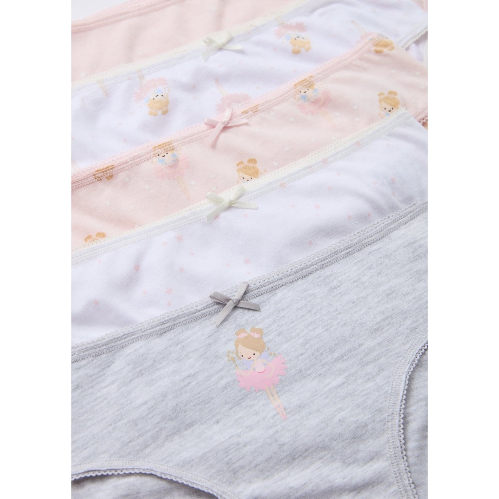 Set 5 quần chip rainbow unicorn size 10-11y, 12-13y Matalan_authentic UK