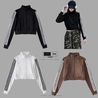 Áo khoác cổ đứng dáng crt hàng thể thao ADIDAS , chất vải da lộn hàng siêu xinh xò tem mác đầy đủ Hight Bar Store