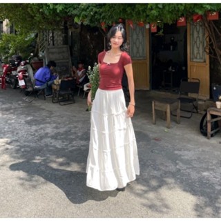 Chân Vày tầng Xòe tiểu thư bồng bềnh dáng dài 2 lớp tặng dây chuyền cao cấp Khi Mua hai sản phẩm của shop