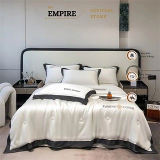 Bộ chăn ga gối nệm đệm set 4 món phi lụa Jasmine Conor EMPIRE cao cấp siêu thoáng mát không gây nóng cho lưng - EMPIRE