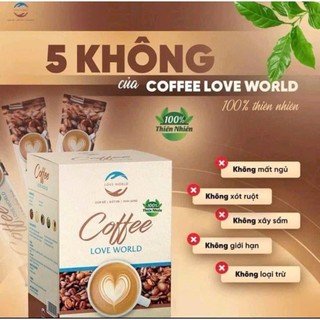[Combo 2 hộp] Cà Phê Love World, Cà Phê Giảm Cân, Cà Phê Giảm Mỡ