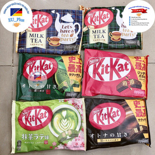 Bánh KitKat Nhật Bản các vị trà xanh, socola đắng, truyền thống, ... 140g