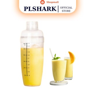 Bình lắc shaker pha chế 320ml/460ml/600ml nhựa Việt Nhật - Bình pha chế lắc cocktail có chia vạch 