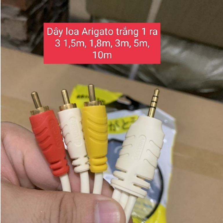 Dây loa 1 ra 3 đầu hoa sen, Dây loa 1 ra 2, 2 ra 2 đầu hoa sen, dây AV 2 ra 2 dài 1.5m, 3m, 5m, 10m