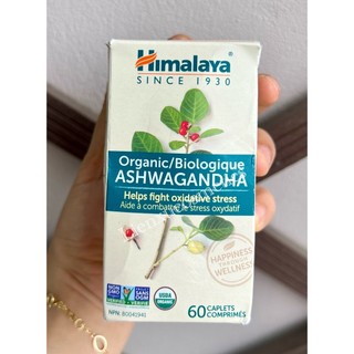 Sâm ấn độ hữu cơ himalaya organic ashwagandha, hộp 60 viên; hsd 2027