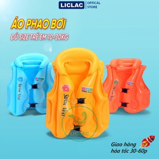 Áo Phao Bơm Hơi dùng cho trẻ em 10-30kg chất liệu PVC an toàn nhiều màu lựa chọn bé trai bé gái