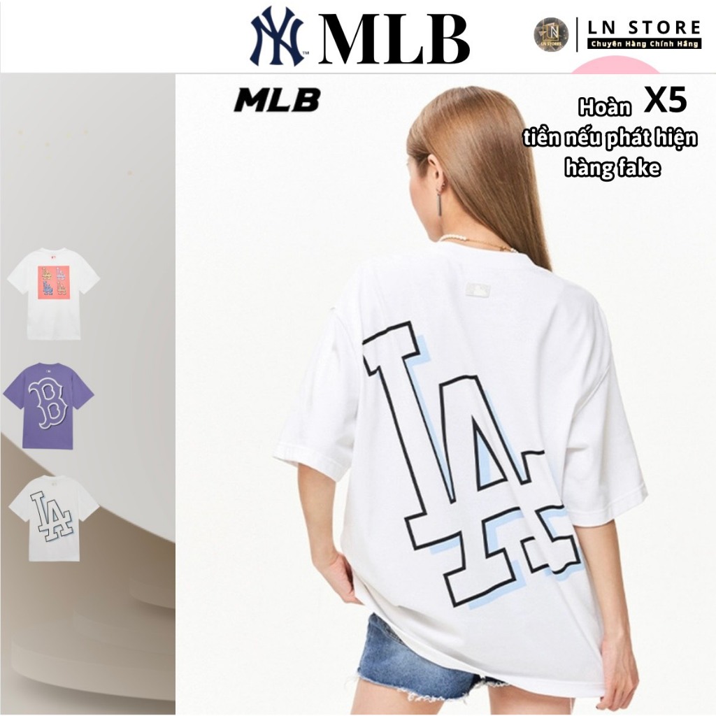 [ Authentic ] MLB – Áo Phông MLB Basic Mega Logo Overfit