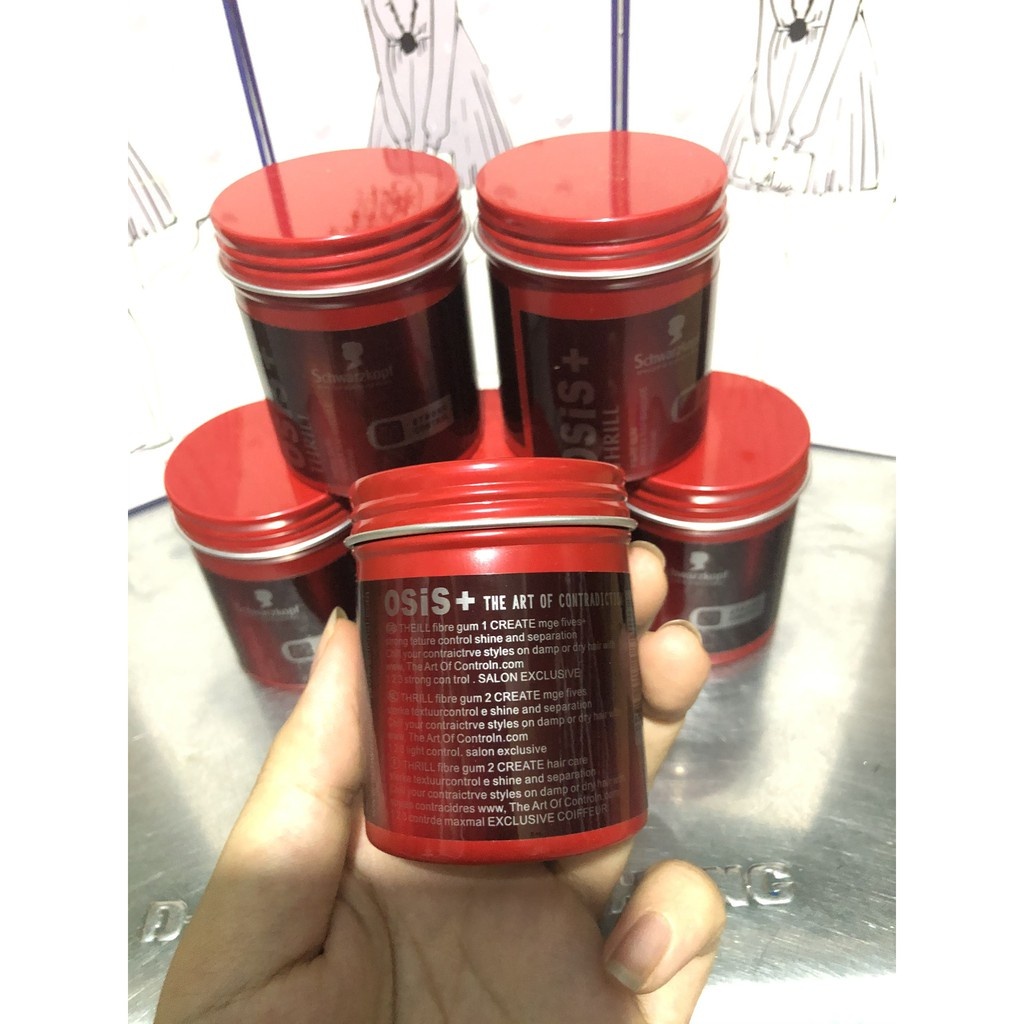SÁP VUỐT TÓC NAM O.sis Thrill  Weilaiya , Sáp vuốt tóc siêu giữ nếp 10h-12h dung tích 100g