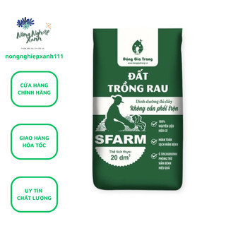  Đất trồng rau Sfarm bao 20dm3 khoảng 8kg chuyên dùng cho rau ăn lá rau ăn củ quả dinh dưỡng đủ đầy 