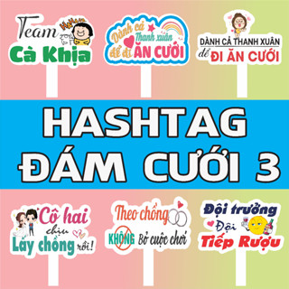 HASHTAG cầm tay chụp ảnh Đám cưới, Happy Wedding [ĐC3]